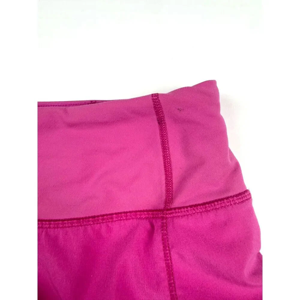Lululemon Speed Up Running Shorts Pink Size 4 Lined Zip Pocket